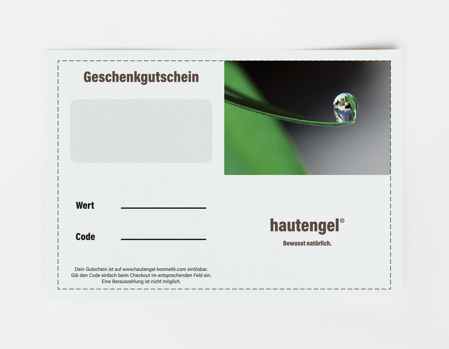 hautengel® Geschenkgutschein Ausdruck